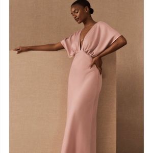 Anthropologie BHLDN blush pink bridesmaid dress
